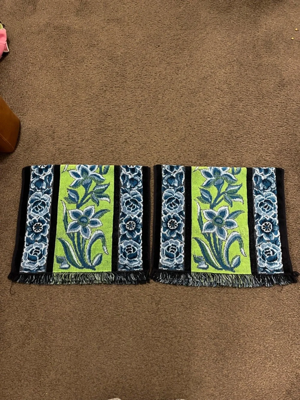 Vintage 70’s Fieldcrest Retro Floral Set Of 2 Towels